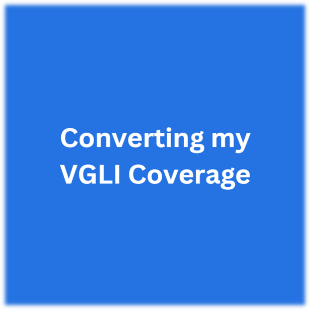 button to learn about converting veterans group life insurance